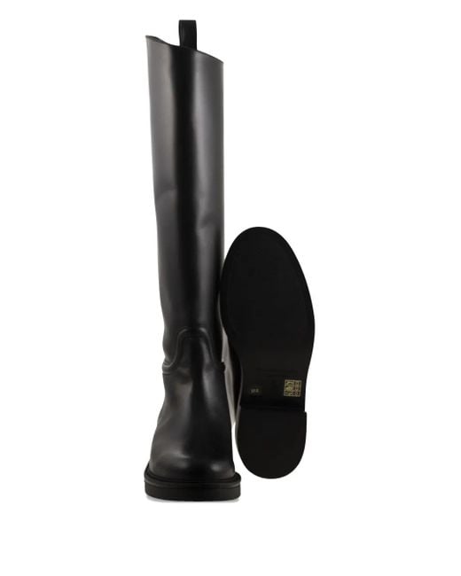 Stuart Weitzman Black Celia Lederstiefel