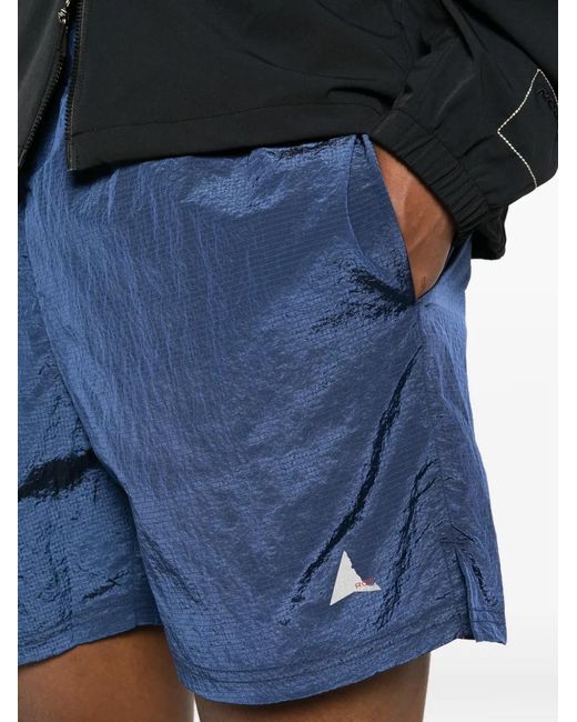 Roa Blue Helder Logo-Print Shorts for men