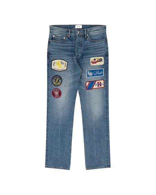 Vaqueros Con Parche Del Logo Rhude de hombre de color Blue