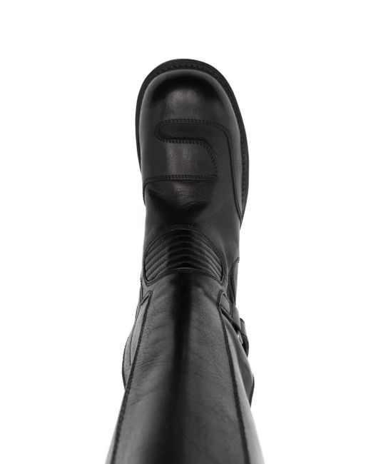 MM6 by Maison Margiela Leather Boots in Black for Men | Lyst UK