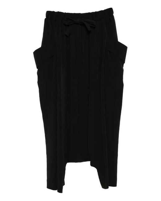 Yohji Yamamoto Black Pocket Tapered Trousers