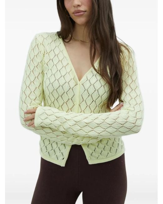 House Of Sunny White Peggy Faux-Fur Collar Cardigan