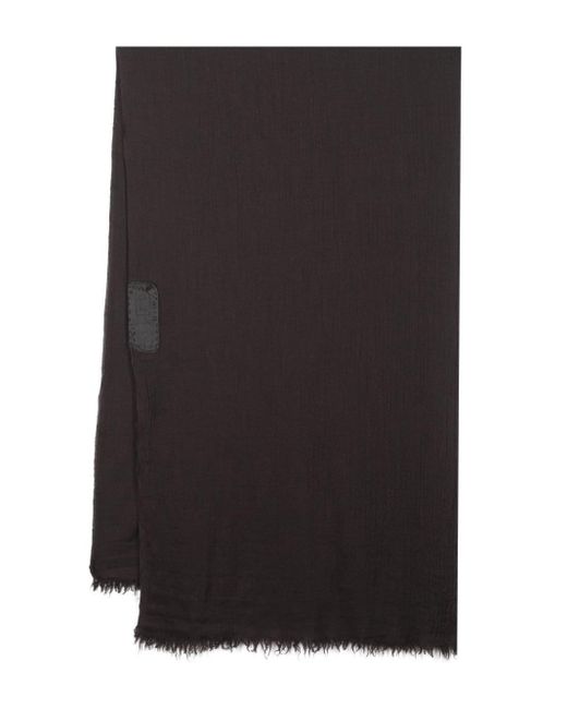 Private 0204 Black Frayed Cashmere Scarf