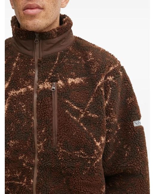 No Problemo Fleece Jack in het Brown voor heren