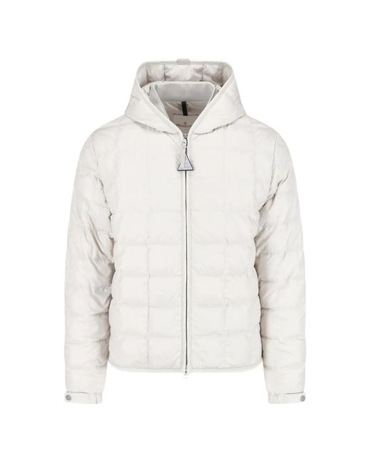 Moncler White Tahrir Quilted Hooded Jacket for men