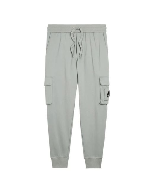 Moose Knuckles Gray Hartsfield Logo-Plaque Track Pants for men