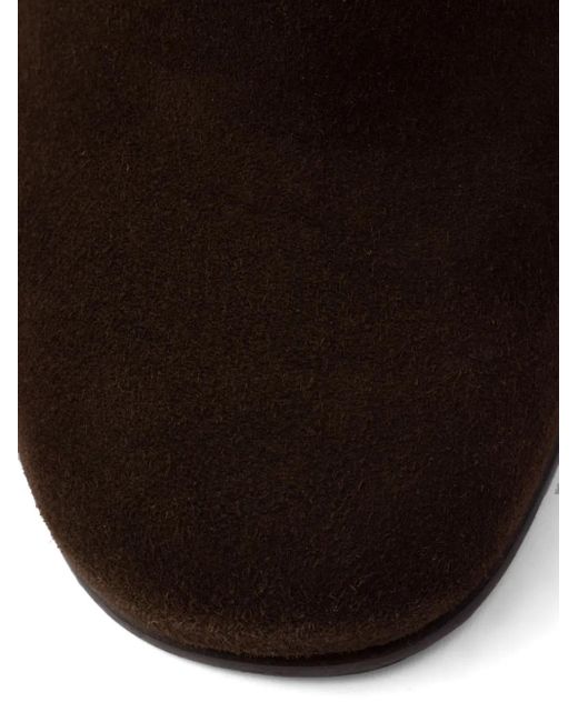 Prada Brown Suede Booties