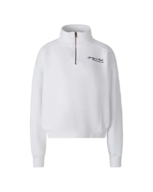Sporty & Rich White Syracuse Sweatshirt