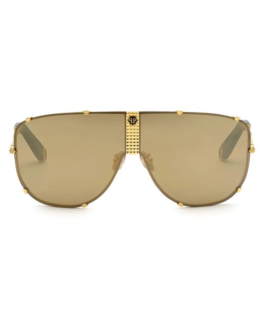 Philipp Plein Natural Oversize-Frame Sunglasses