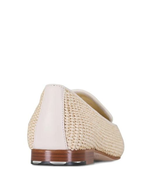 Manolo Blahnik Natural Pitakara Raffia Loafers