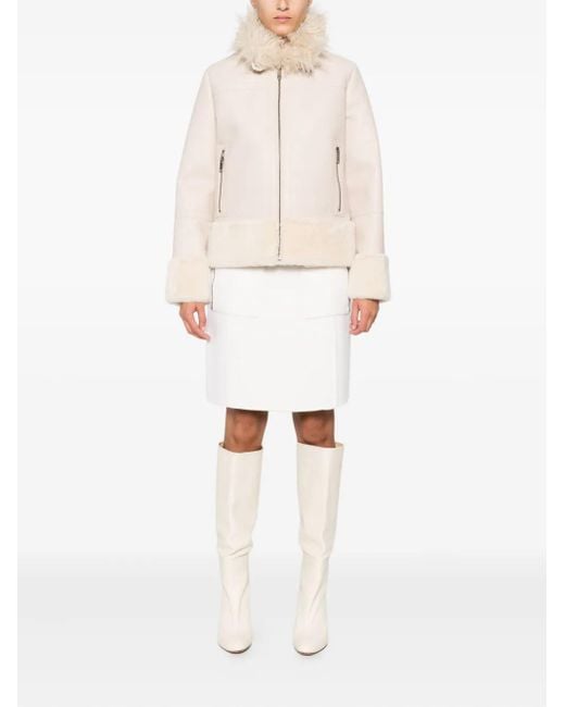 Twinset Natural Trimmed Zip-Front Jacket