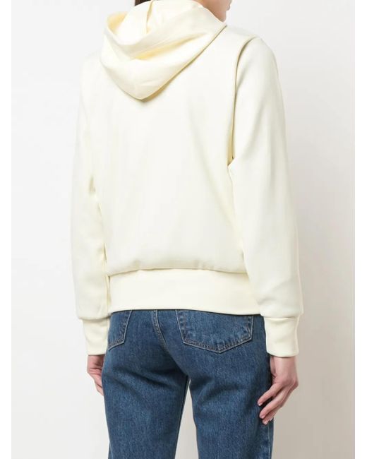COMME DES GARÇONS PLAY White Heart-Patch Zip-Up Hoodie