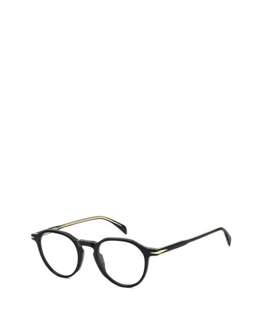 David Beckham Black Round-Frame Glasses
