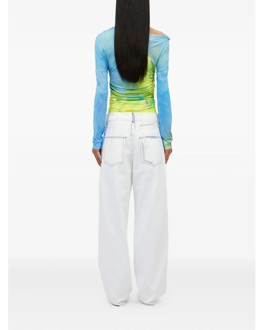 MSGM White Wide-Leg Jeans