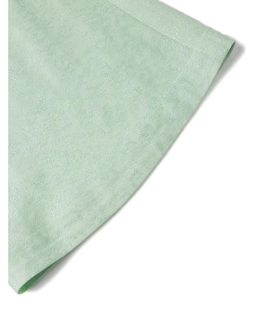 Shanghai Tang Green Tang Jacquard Blouse