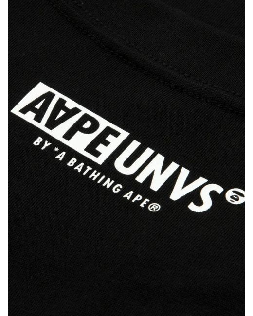 Aape By A Bathing Ape Black Aapeunvs Camouflage-Print T-Shirt for men
