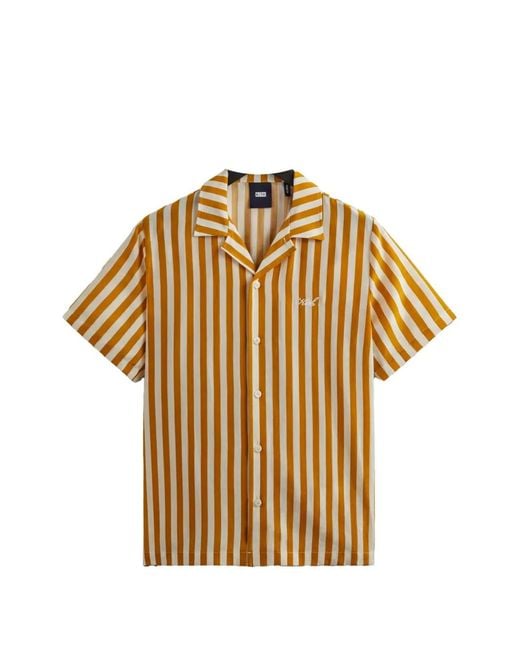 Kith Metallic Striped Camp-Collar Shirt for men