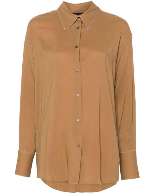 Fabiana Filippi Stud-embellished Shirt Brown