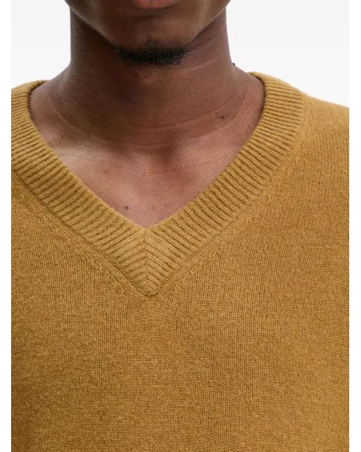 A.P.C. Brown V-Neck Sweater