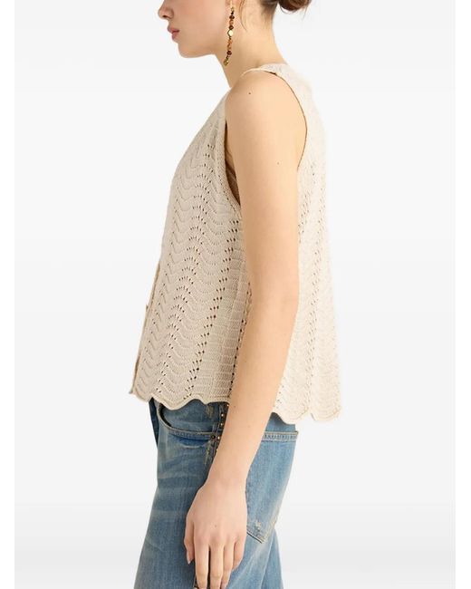 Momoní Natural Leon Crochet Tie Gilet