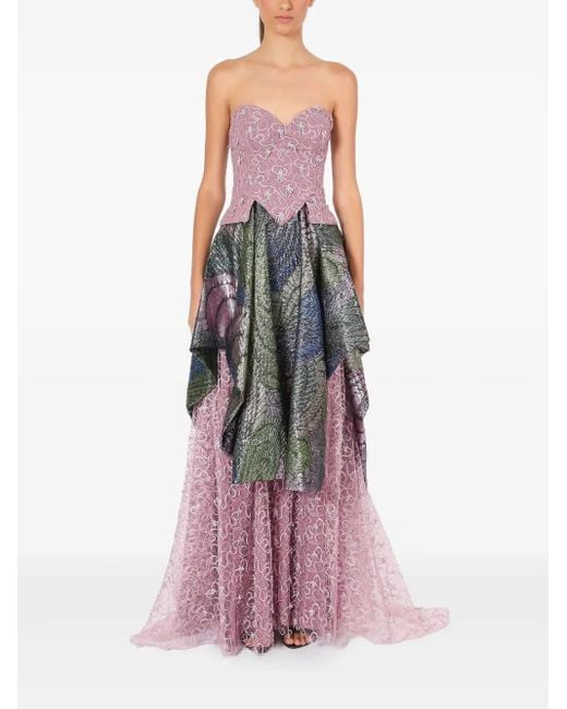 Lethicia Bronstein Pink Hela Layered Dress