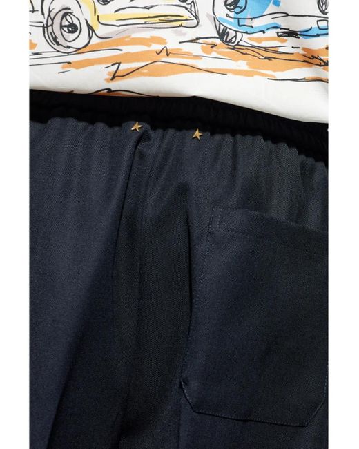 Golden Goose Deluxe Brand Blue Creased Trousers for men
