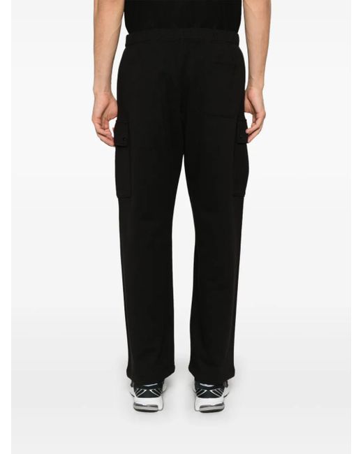 C P Company Black Diagonal Raised Fleece Cargo Sweatpants Clothing for men