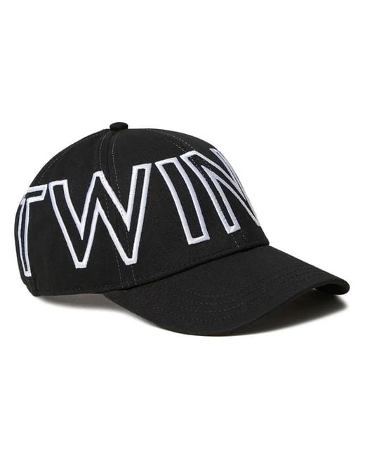 Twinset Black Logo Cap