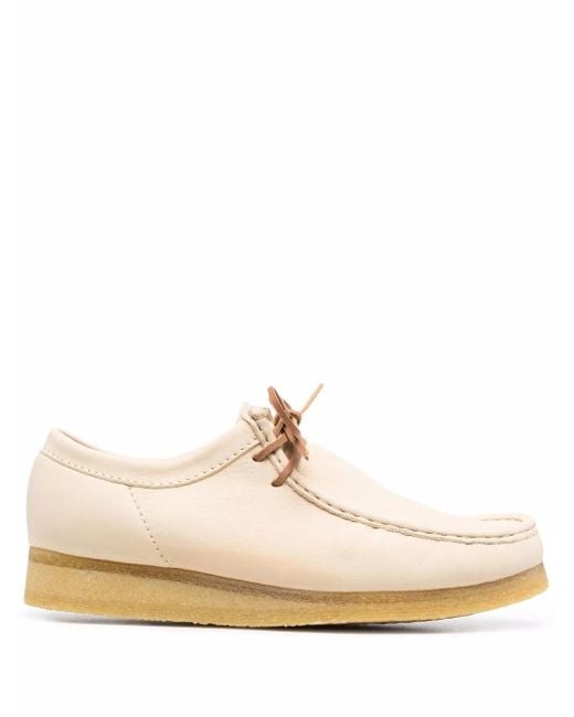 メンズ Clarks Wallabee レザーシューズ Natural