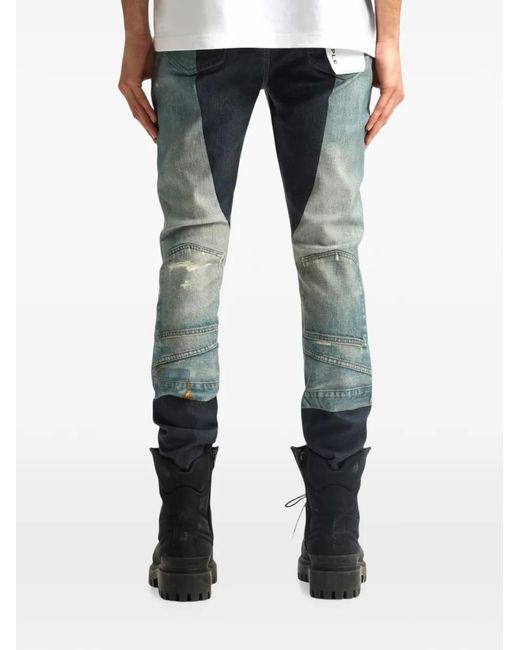 Purple Brand Blue Upside Down Jeans for men