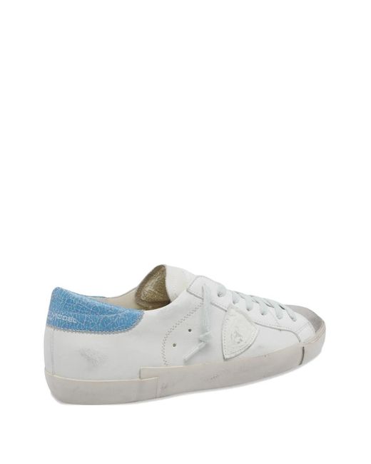 Philippe Model White Mixage Logo Detail Sneakers for men