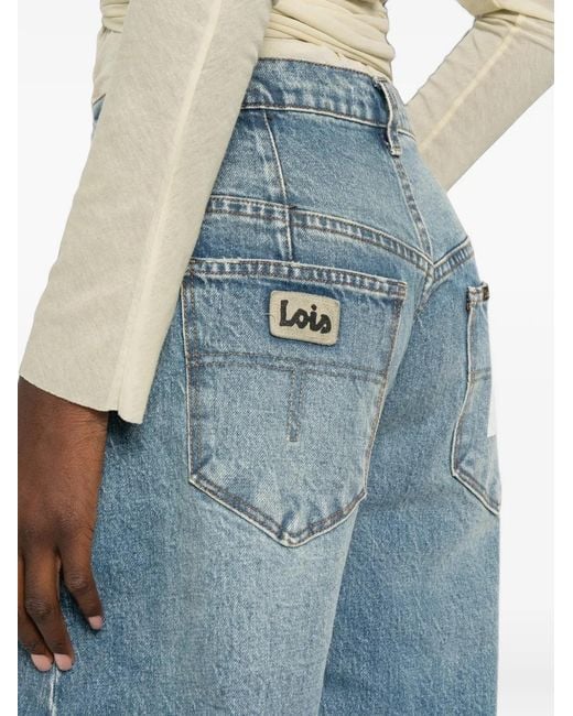 Lois Blue Aliana Barrel-Leg Jeans