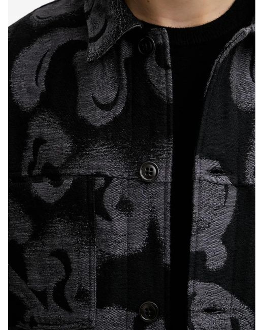Paul Smith Black Waltzer Jacquard Cotton-Blend Shirt for men