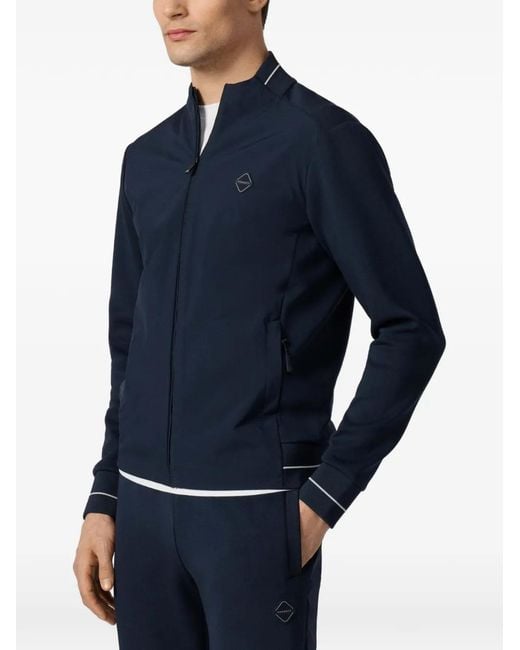 Hackett Blue Hs Tech Track Zip-Up Sweatshirt for men