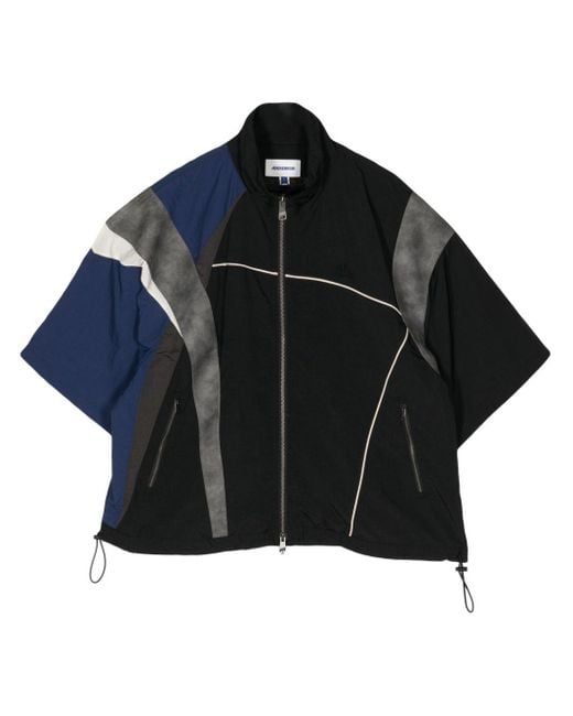 Adererror Black Colour-block Short-sleeve Jacket for men