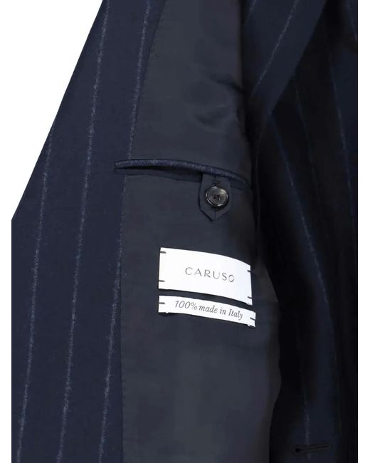 Caruso Pinstripe single-breasted suit in Blue für Herren