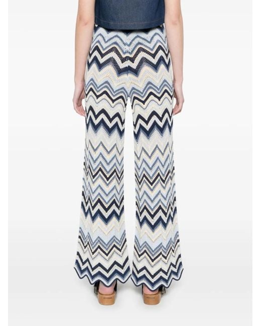 Maje Blue Gehäkelte Hose