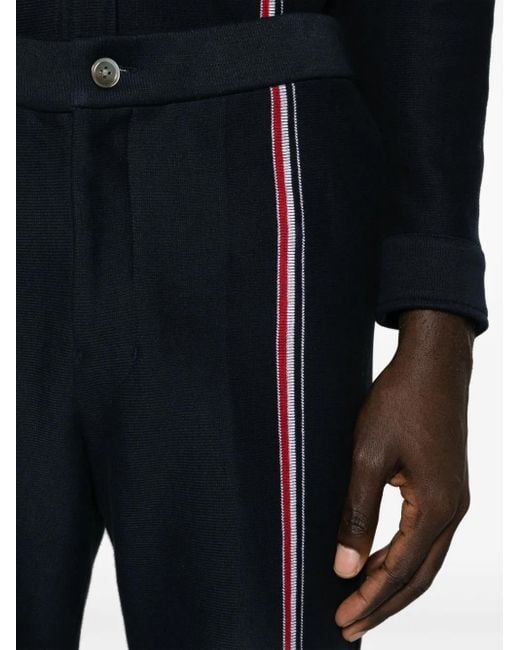 Thom Browne Blue Rwb Stripe Cotton Shorts for men