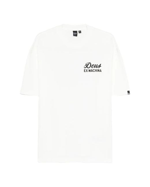 Deus Ex Machina White Biarritz Logo T-Shirt for men