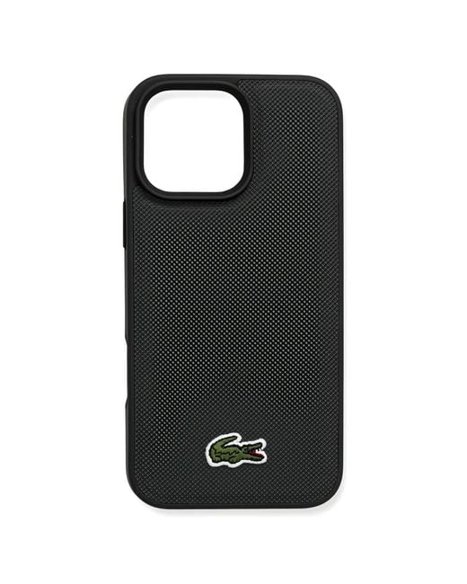 Lacoste Black Logo-Applique Iphone 16 Pro Max Case