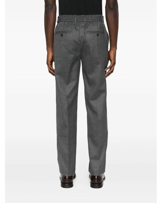 Emporio Armani Gray Straight-Leg Trousers for men
