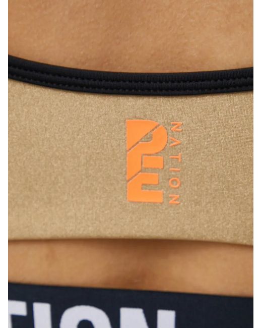 P.E Nation Natural Logo-Underband Sports Bra