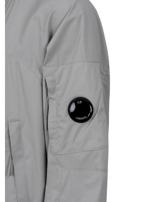 C P Company Gray Pro-Tek Hooded Lens Jacket for men