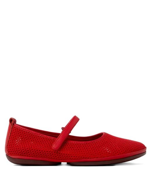 Camper Red Right Nina Strappy Ballet Flats