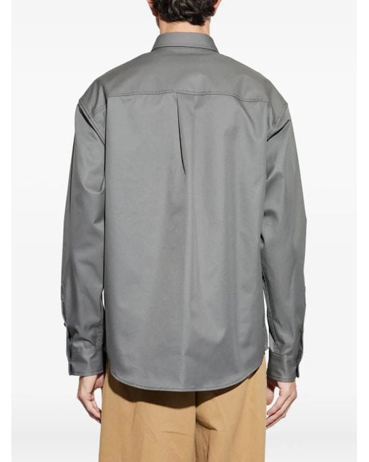 DSquared² Gray Double-Pocket Cotton Shirt for men
