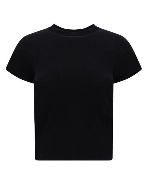 The Row Black T-Shirt mit rundem Ausschnitt