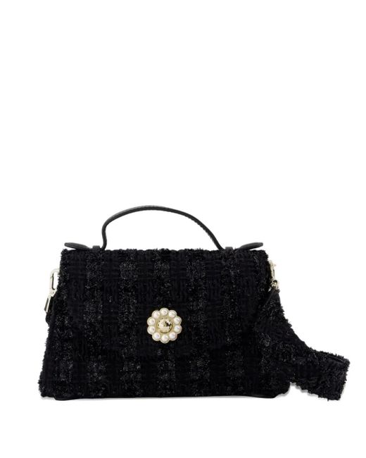Simone Rocha Valentine Tweed Mini-Tas Verfraaid Met Parel in het Black