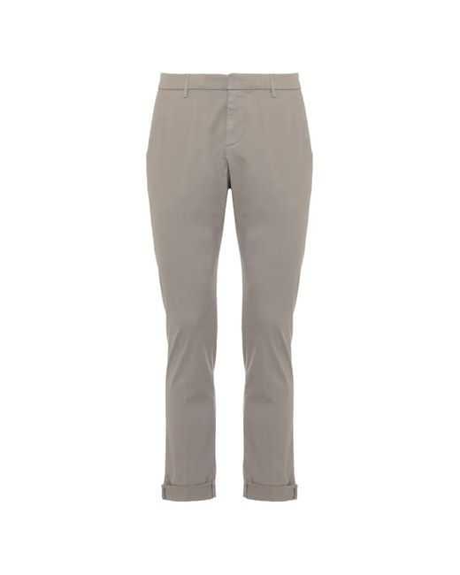 Pantalones Con Tobillos Ajustados Dondup de hombre de color Gray