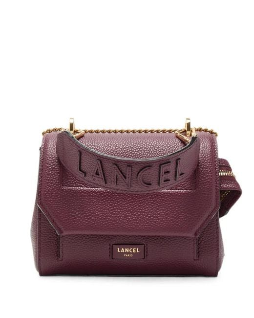 Lancel Purple Ninon Grained Leather Shoulder Bag