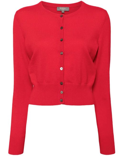 N.Peal Cashmere Ivy カーディガン Red